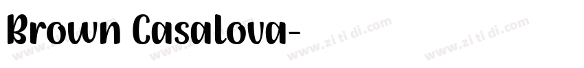 Brown Casalova字体转换